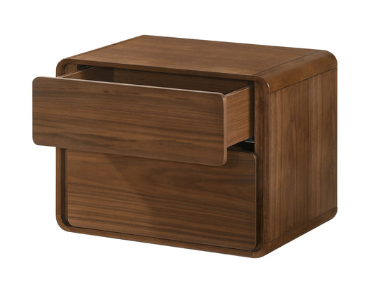 Modrest Dustin - Modern Walnut Nightstand