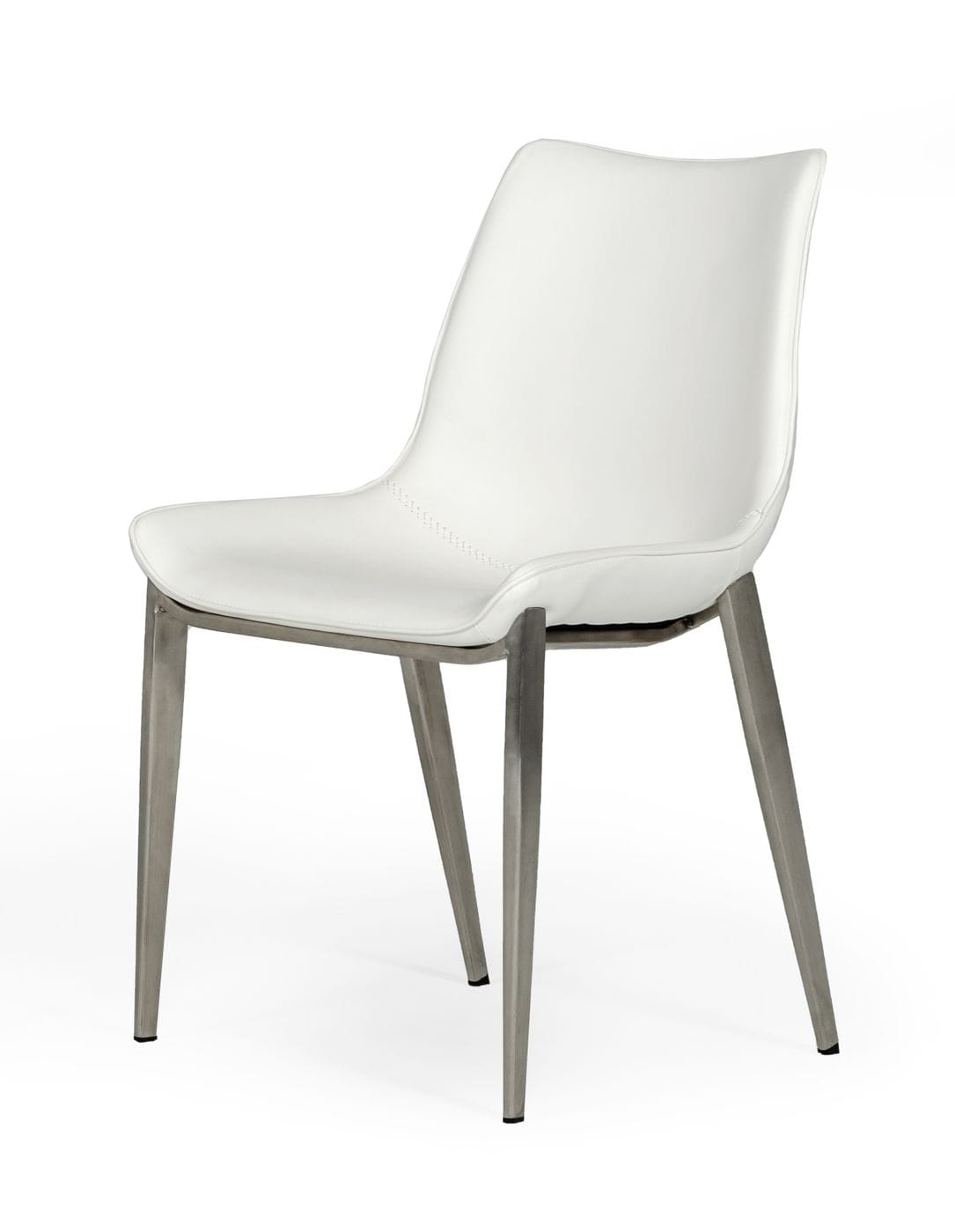 Modrest Frasier - Modern White Eco-Leather Dining Chair (Set of 2)