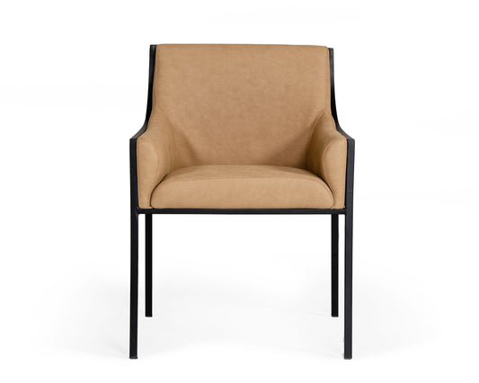 Modrest Raul - Modern Suede Tan Dining Chair