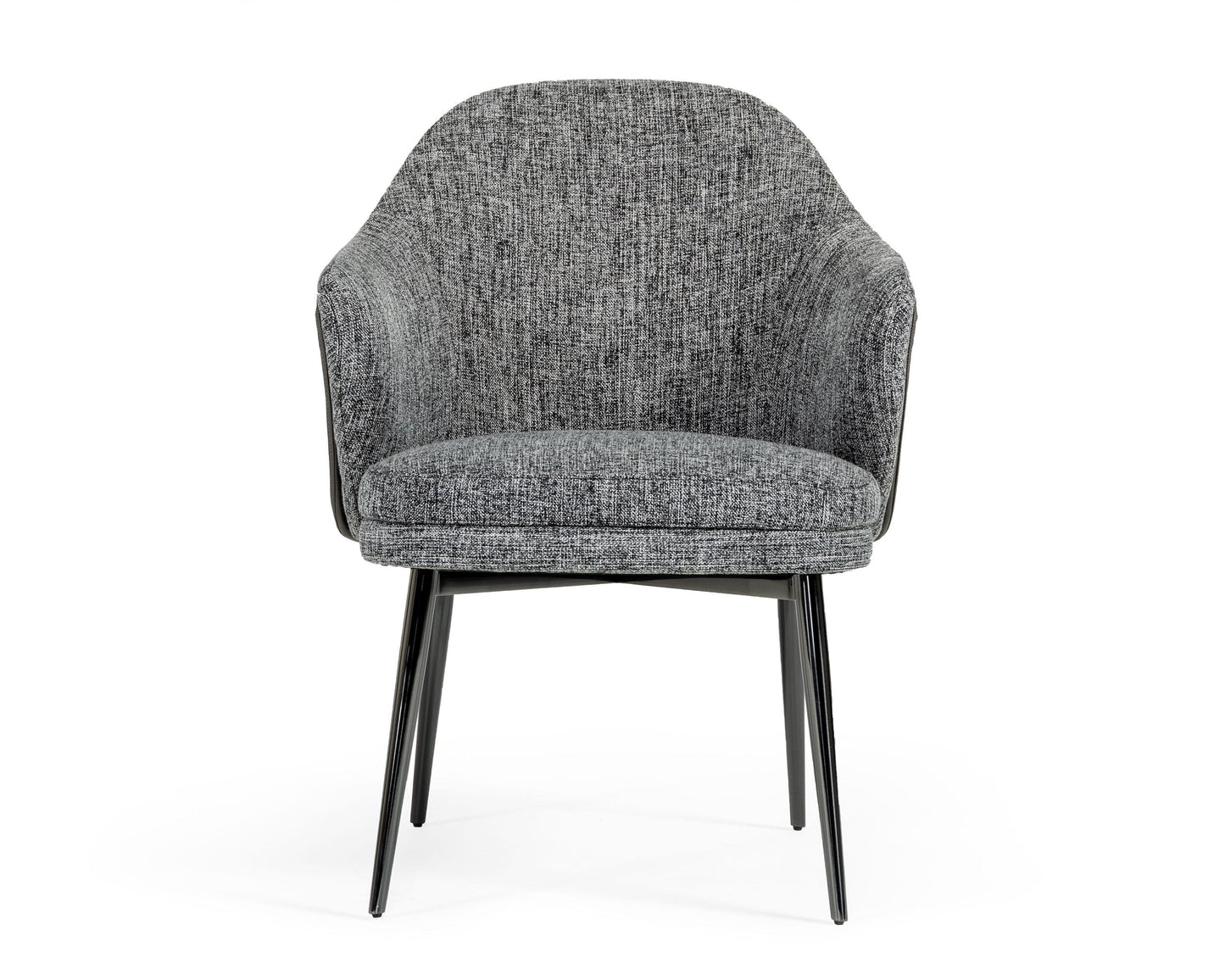 Modrest Cora - Modern Grey Fabric & Leatherette Dining Chair