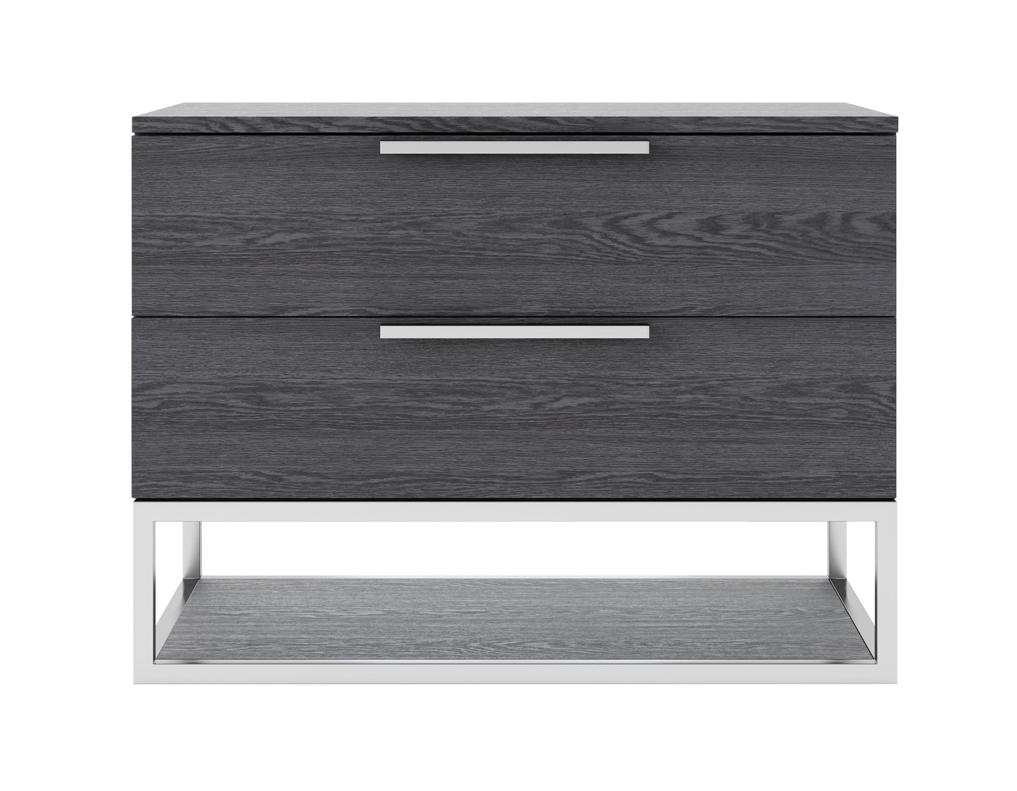 Modrest Heloise - Contemporary Grey Elm Nightstand