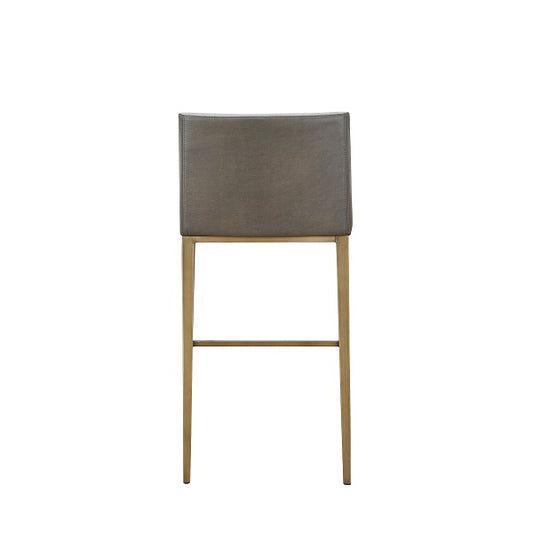 Modrest Fairview - Contemporary Grey + Brass Bar Stool