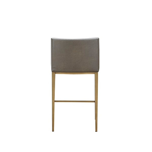 Modrest Fairview - Contemporary Grey + Brass Counter Stool