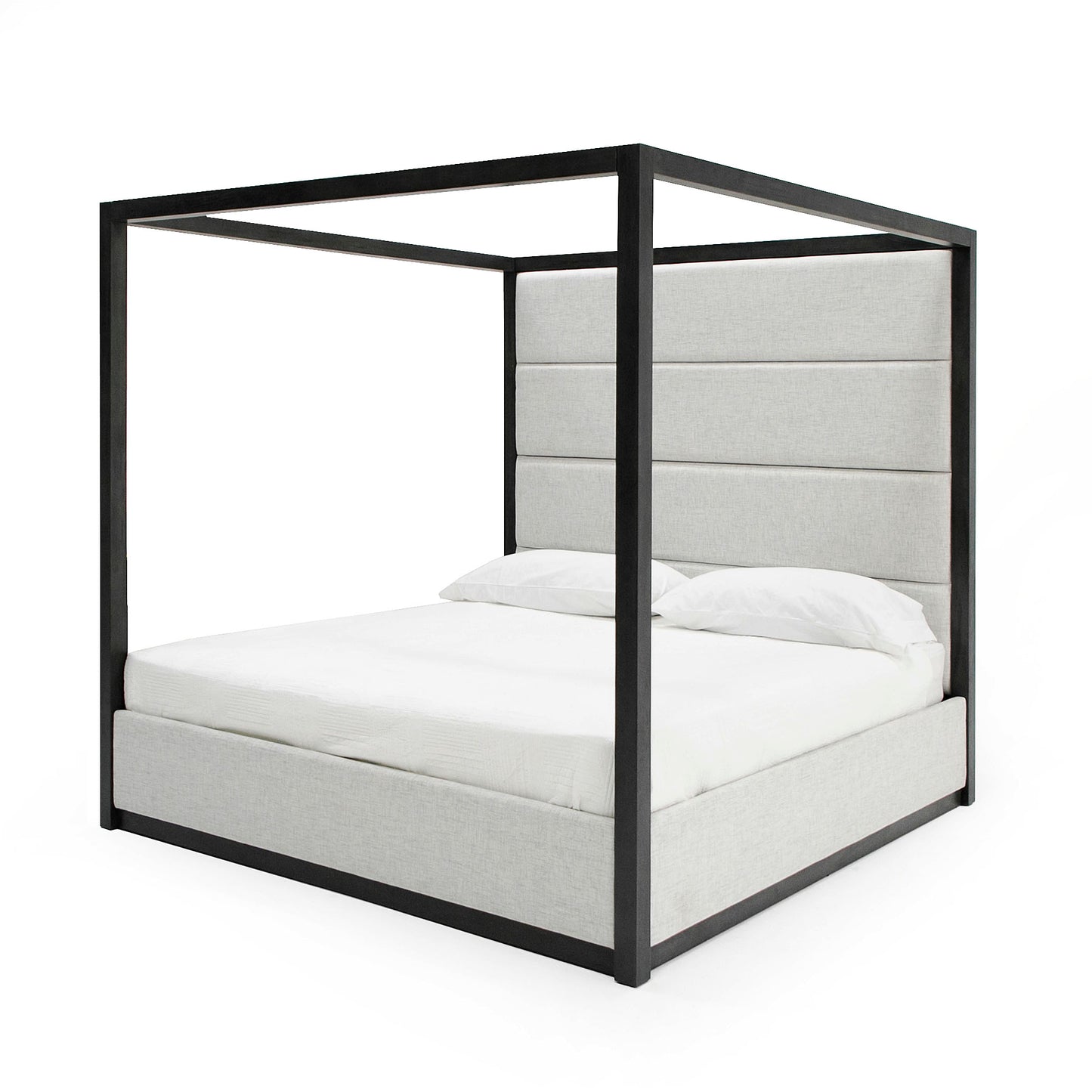 Modrest Manhattan - Contemporary Canopy Grey Bed -queen