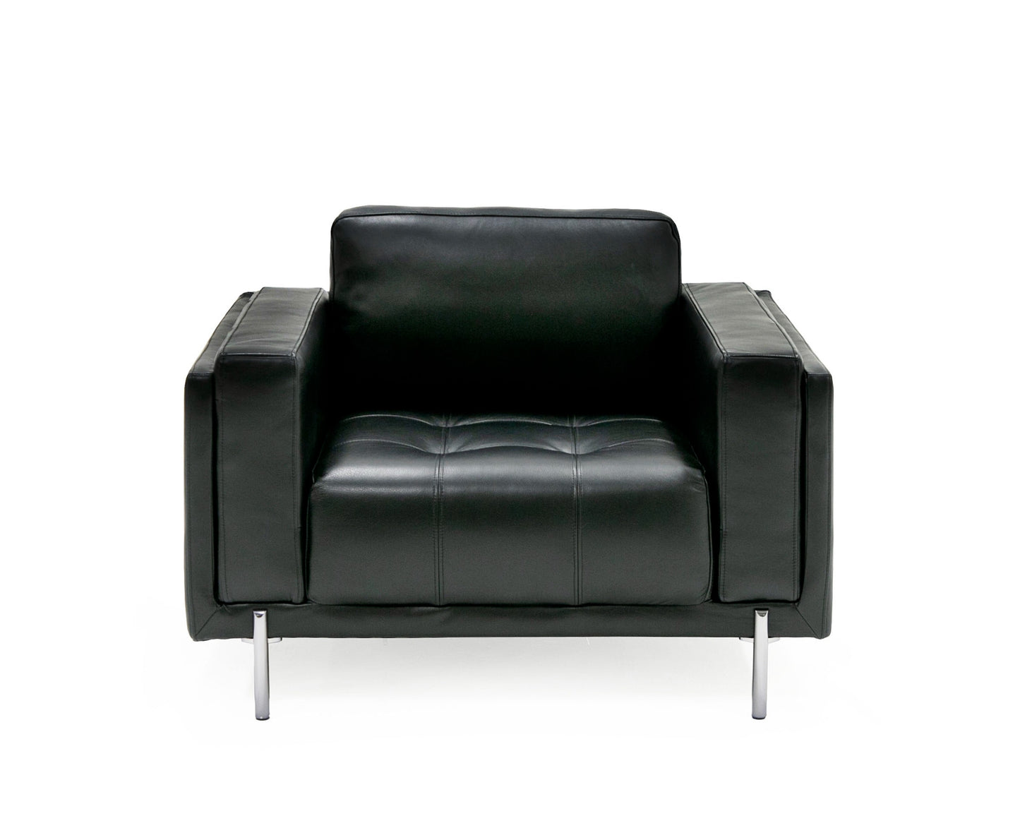 Divani Casa Schmidt - Modern Black Leather Chair