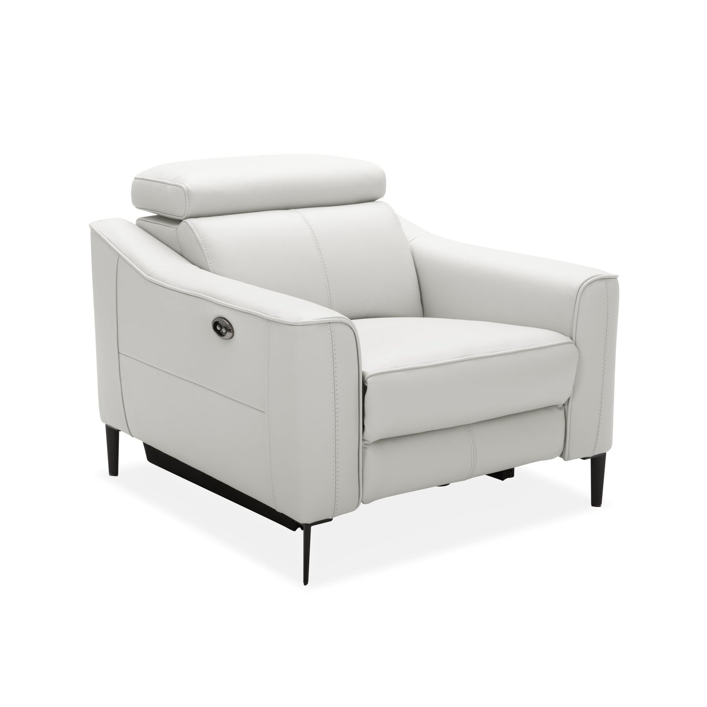 Divani Casa Eden - Modern White Leather Recliner Chair