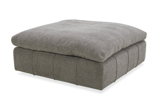 Divani Casa Vicki - Modern Grey Fabric Ottoman