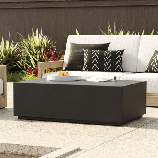 Modrest Fresno - Modern Black Concrete Coffee Table