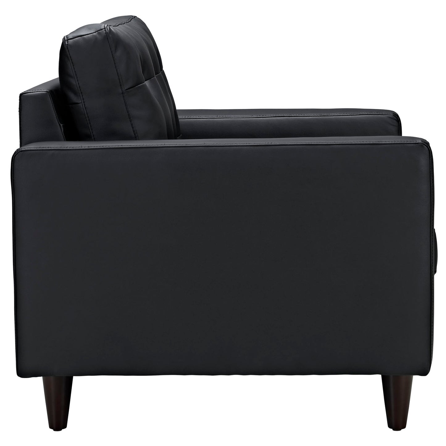 Empress Sofa and Armchair Set of 2 by Modway in Black