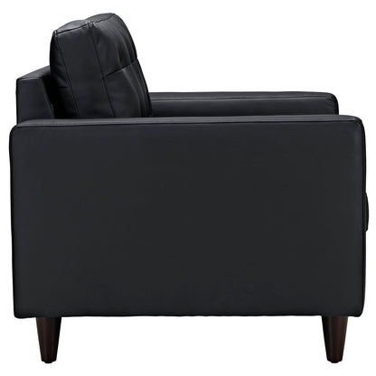 Empress Sofa and Armchair Set of 2 by Modway in Black
