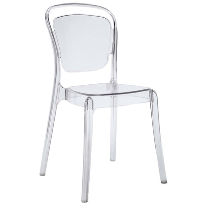 Entreat Dining Side Chair by Modway in Clear
