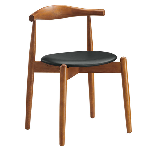 Stalwart Dining Side Chair by Modway in Dark Walnut Black