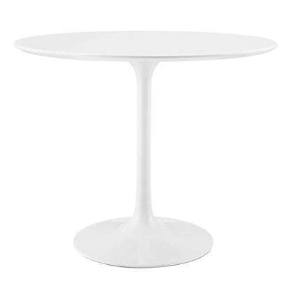 Lippa 36" Round Wood Top Dining Table by Modway in White