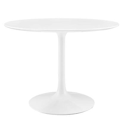 Lippa 40" Round Wood Top Dining Table by Modway in White