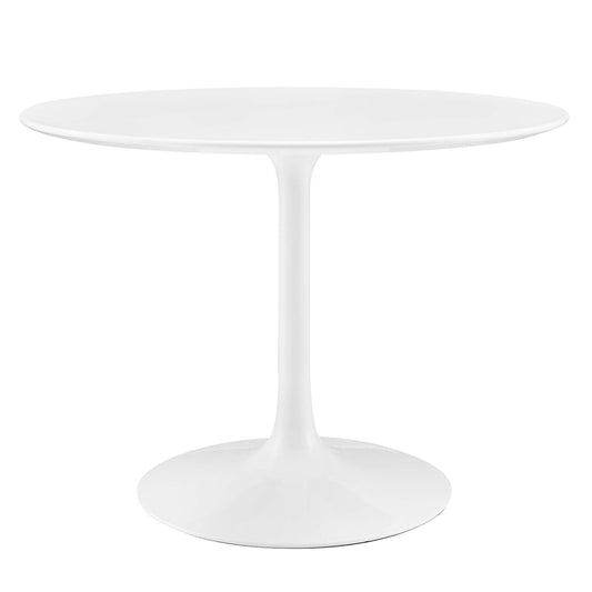 Lippa 40" Round Wood Top Dining Table by Modway in White