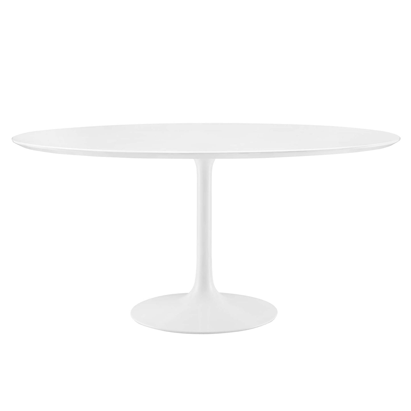 Lippa 60" Round Wood Top Dining Table by Modway in White