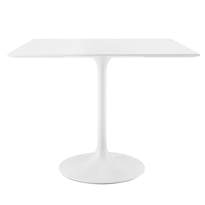 Lippa 36" Square Wood Top Dining Table by Modway in White