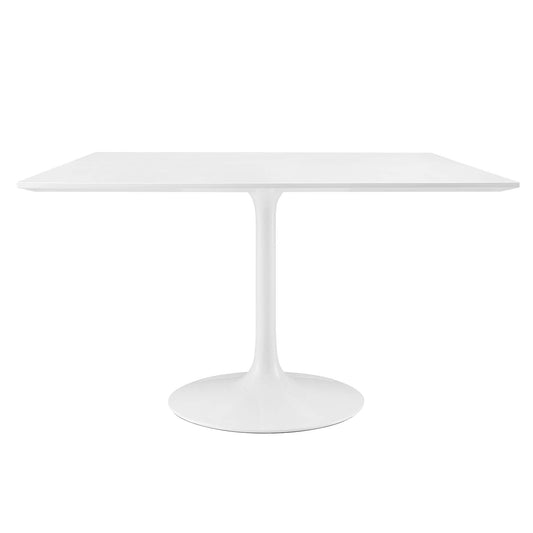 Lippa 48" Square Wood Top Dining Table by Modway in White