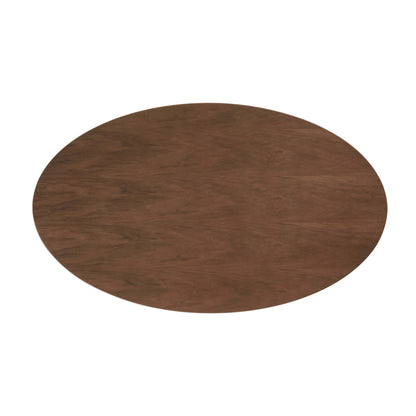 Lippa 60" Oval Wood Grain Dining Table by Modway in Walnut