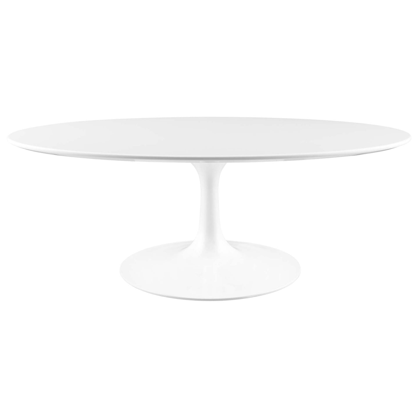 Lippa 42" Oval Wood Coffee Table by Modway in White