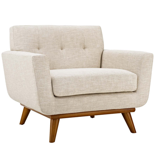 Engage Upholstered Fabric Armchair by Modway in Beige