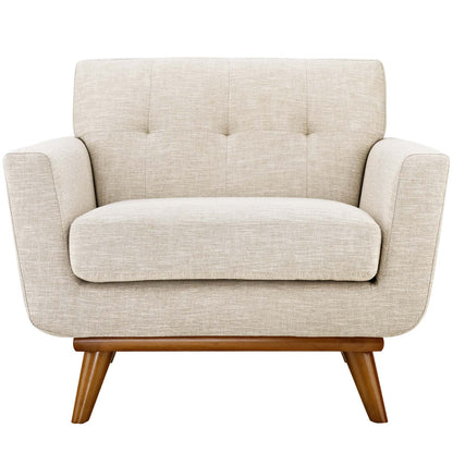 Engage Upholstered Fabric Armchair by Modway in Beige
