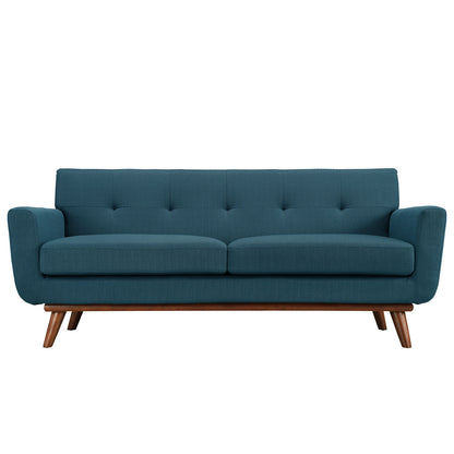 Engage Upholstered Fabric Loveseat by Modway in Azure