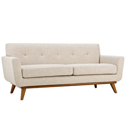 Engage Upholstered Fabric Loveseat by Modway in Beige