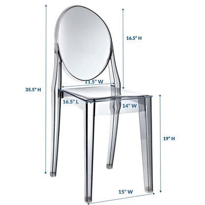 Casper Dining Side Chair by Modway in Smoke
