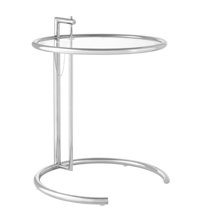 Eileen Gray Metal Side Table by Modway in Silver