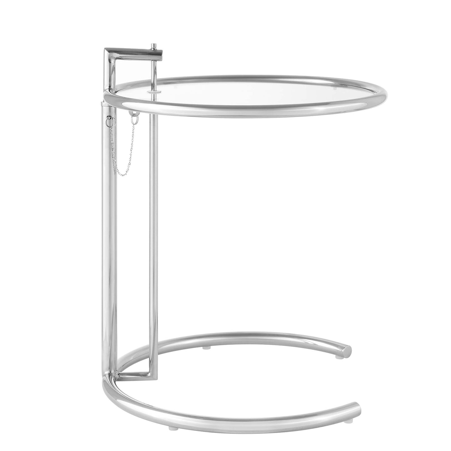 Eileen Gray Metal Side Table by Modway in Silver