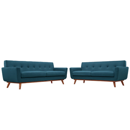 Engage Loveseat and Sofa Set of 2 by Modway in Azure