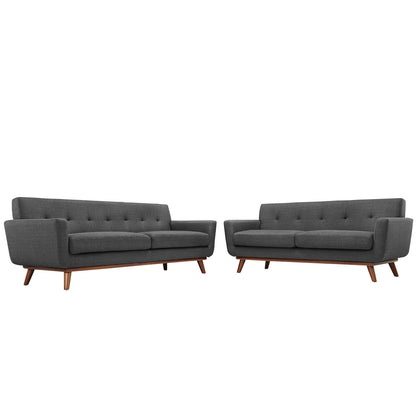 Engage Loveseat and Sofa Set of 2 by Modway in Gray