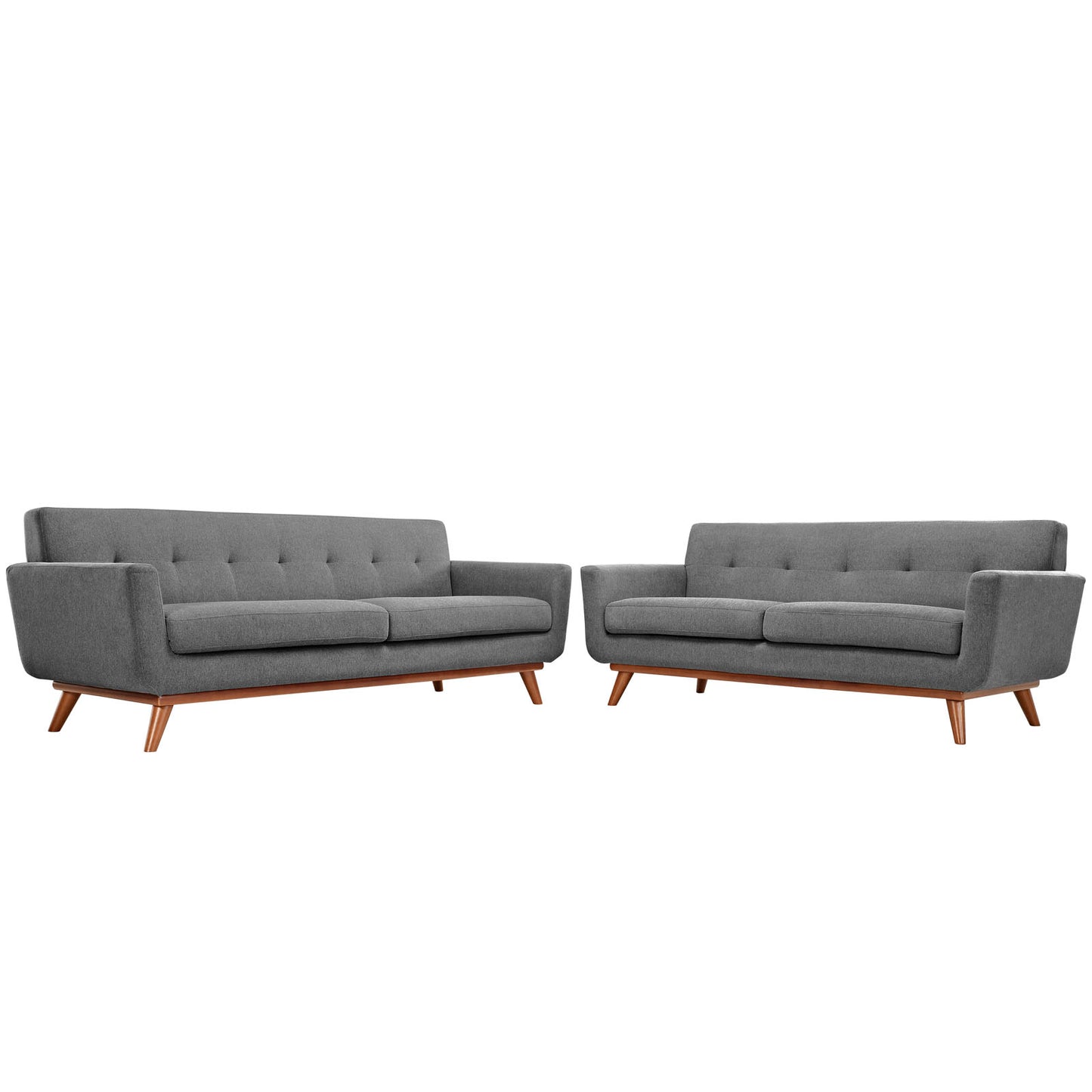 Engage Loveseat and Sofa Set of 2 by Modway in Expectation Gray