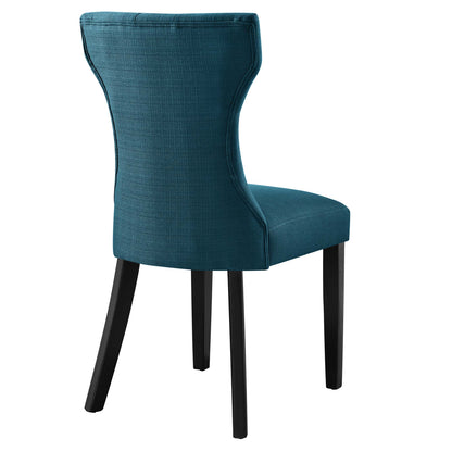 Silhouette Dining Side Chair by Modway in Azure