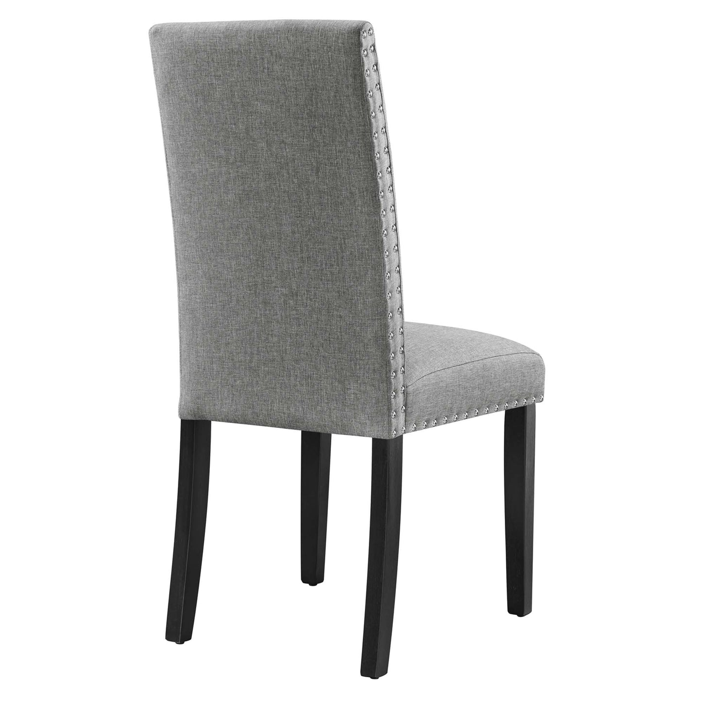 Parcel Dining Upholstered Fabric Side Chair by Modway in Light Gray