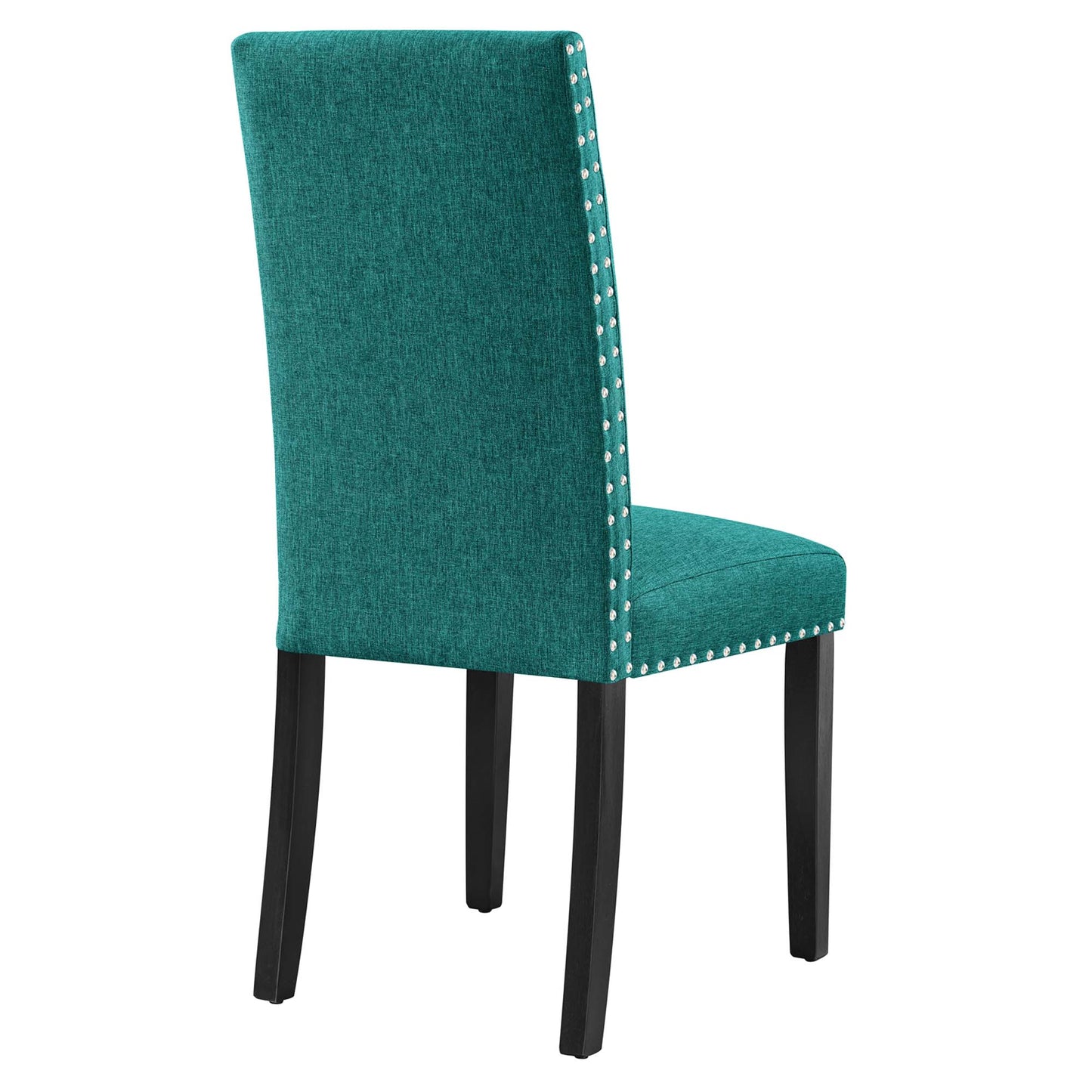 Parcel Dining Upholstered Fabric Side Chair by Modway in Teal
