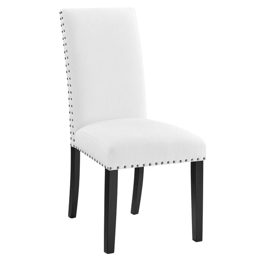 Parcel Dining Upholstered Fabric Side Chair by Modway in White