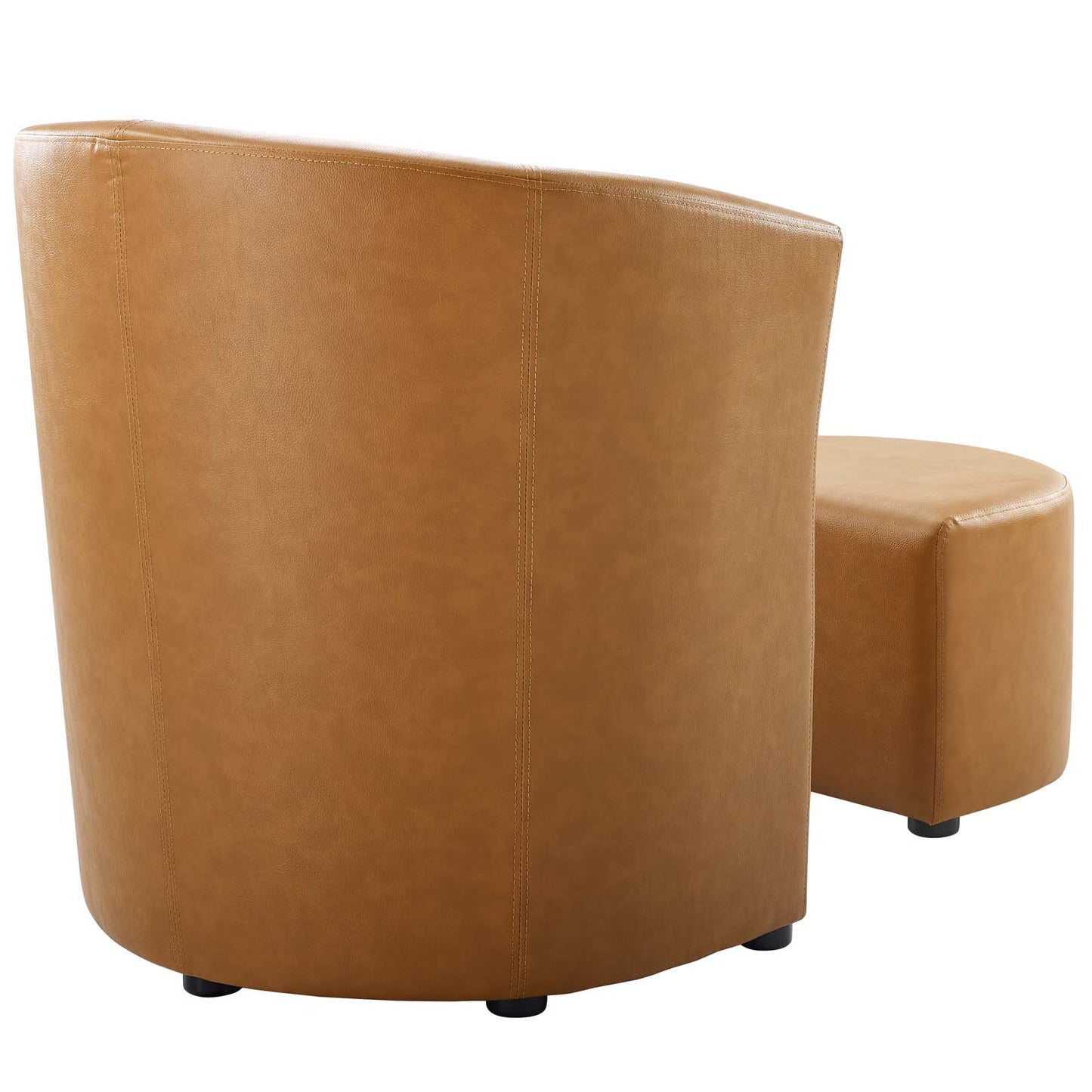 Divulge Armchair and Ottoman by Modway in Tan