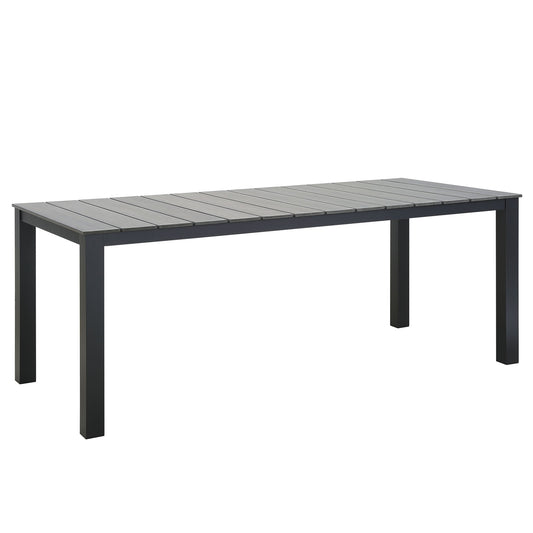 Maine 80" Outdoor Patio Dining Table by Modway in Brown Gray