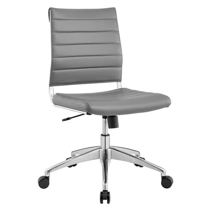 Jive Armless Mid Back Office Chair by Modway in Gray