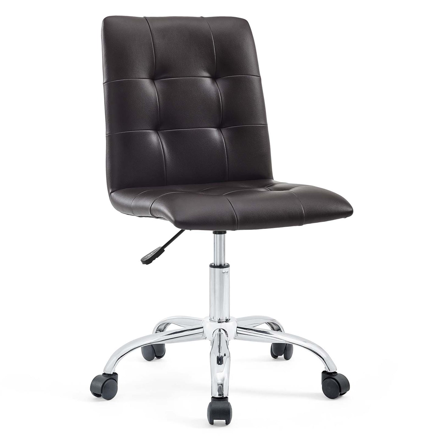 Prim Armless Mid Back Office Chair by Modway in Brown