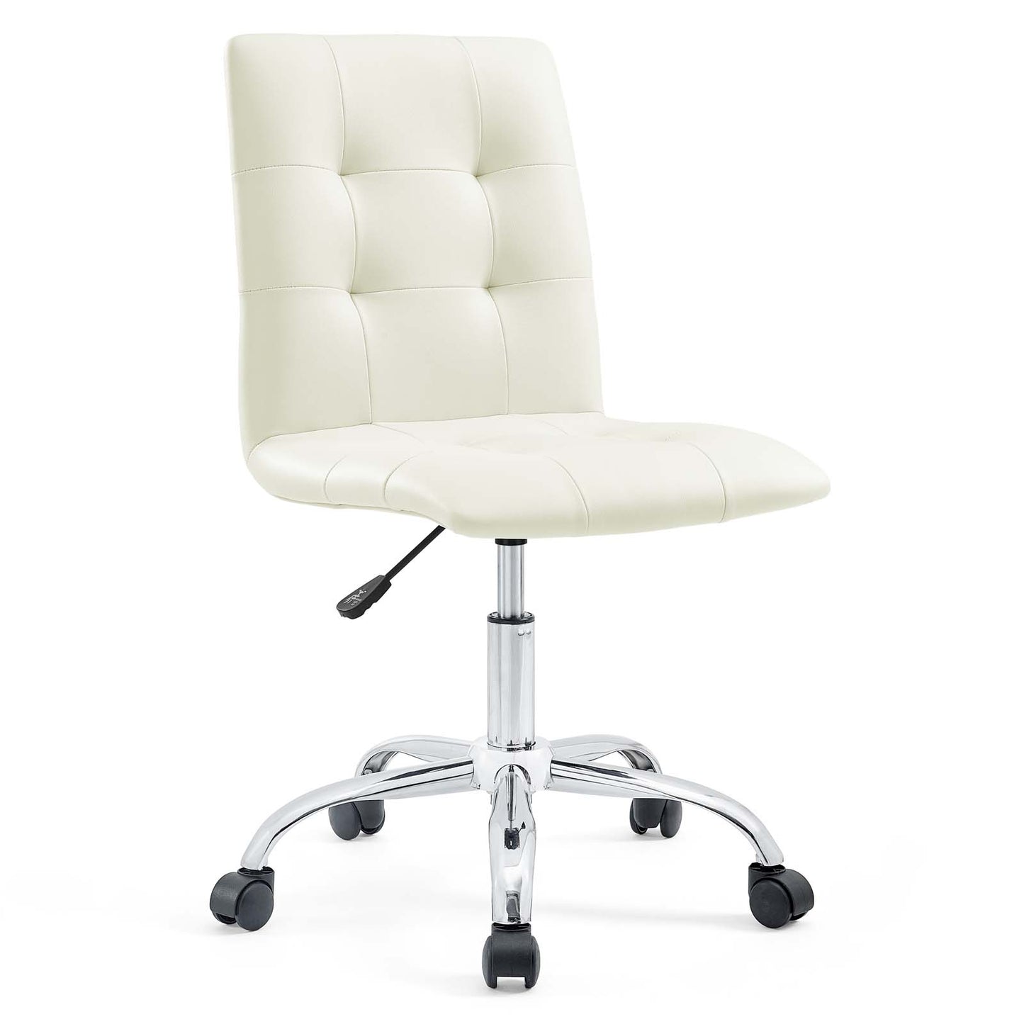 Prim Armless Mid Back Office Chair by Modway in White