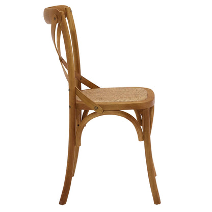Gear Dining Side Chair by Modway in Walnut