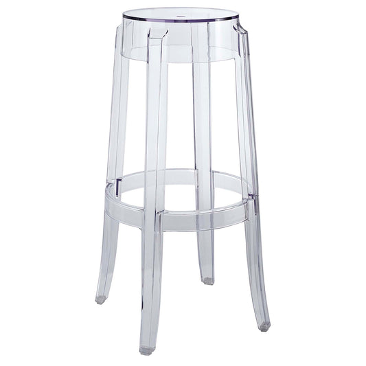 Casper Backless Bar Stool by Modway in Clear