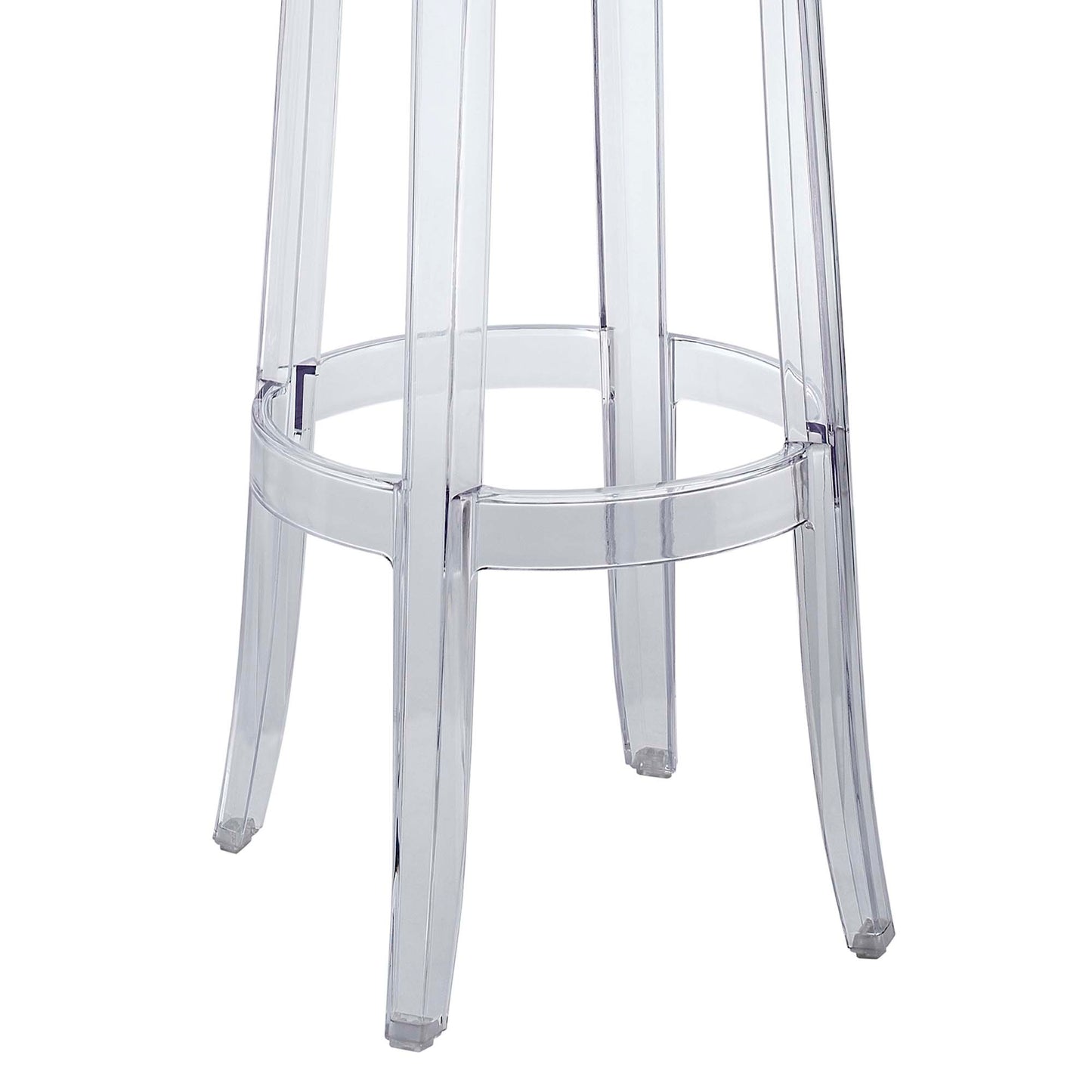 Casper Backless Bar Stool by Modway in Clear