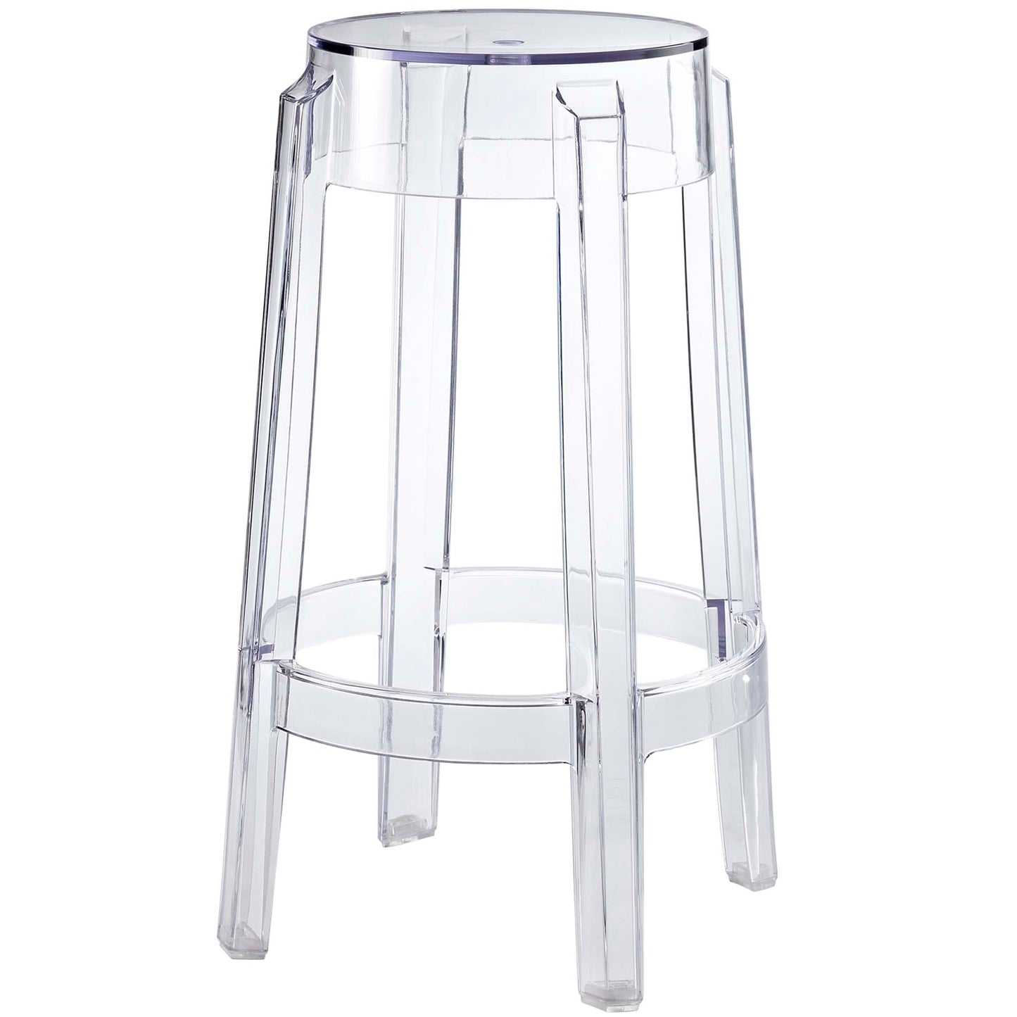 Casper Backless Counter Stool by Modway in Clear