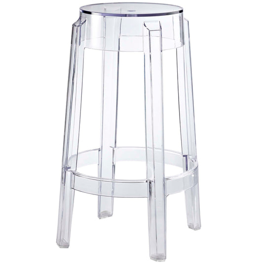 Casper Backless Counter Stool by Modway in Clear