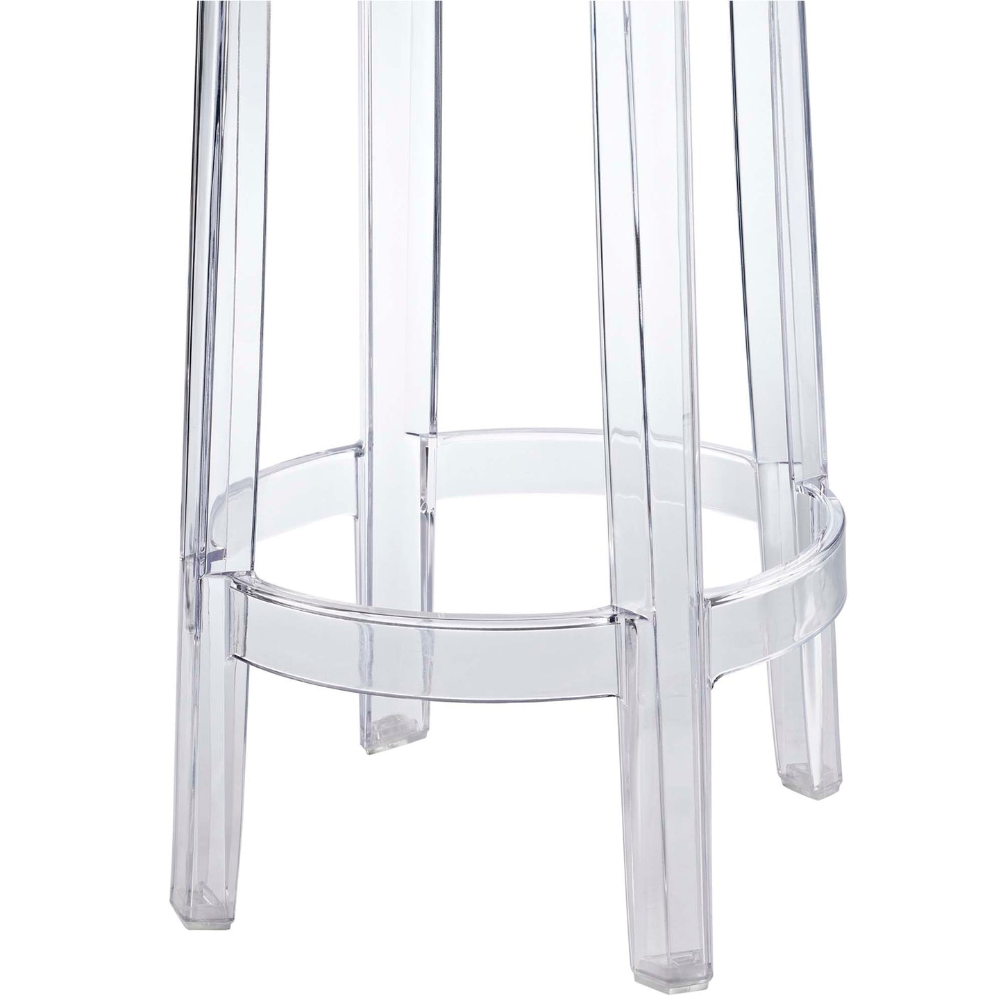 Casper Backless Counter Stool by Modway in Clear