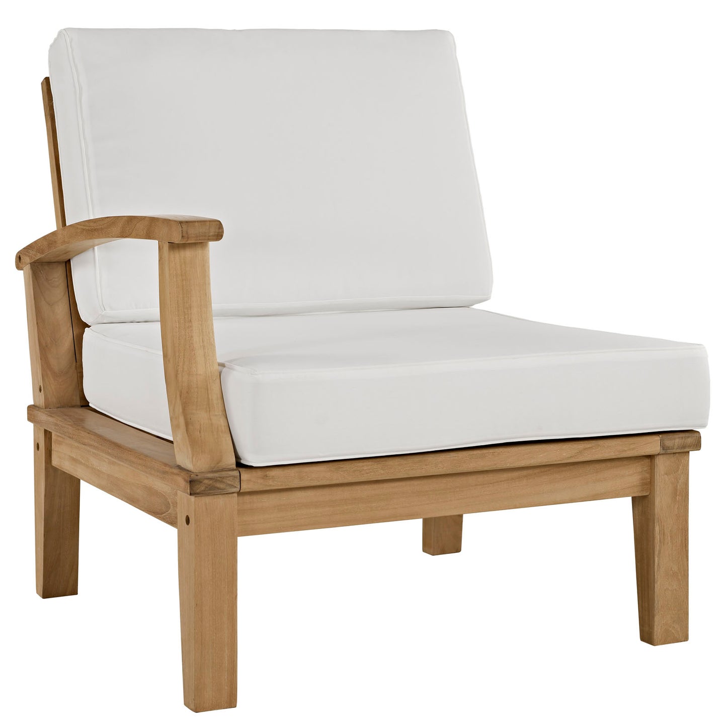 Marina 4 Piece Outdoor Patio Teak Set by Modway in Natural White